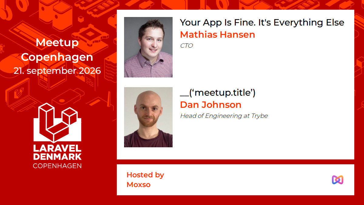 Laravel Meetup: Copenhagen, September 2026